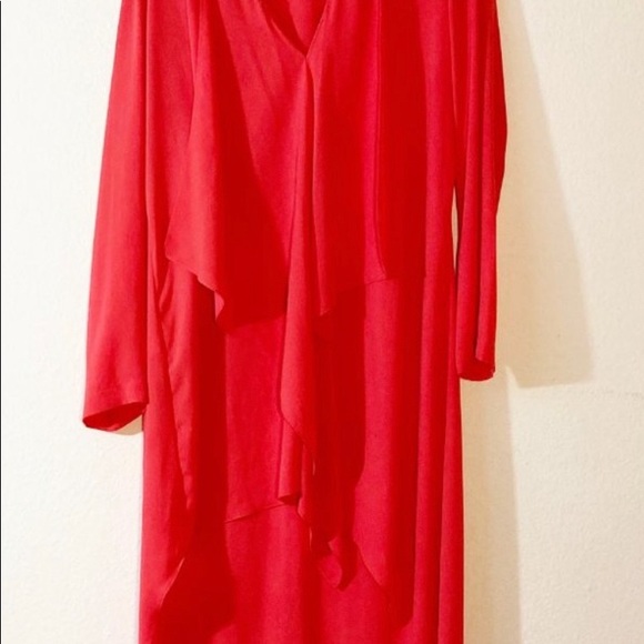 BCBGMAXAZRIA Kyndal Poppy Cascade Hi Low caftan size Medium - Picture 3 of 3